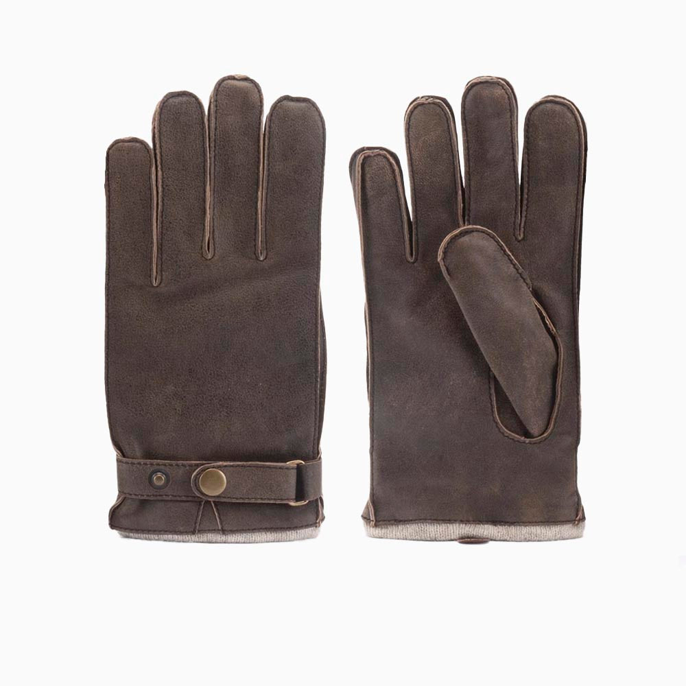 handschuhe leder braun herren Warmbat Handschuhe herren cracked leather brown