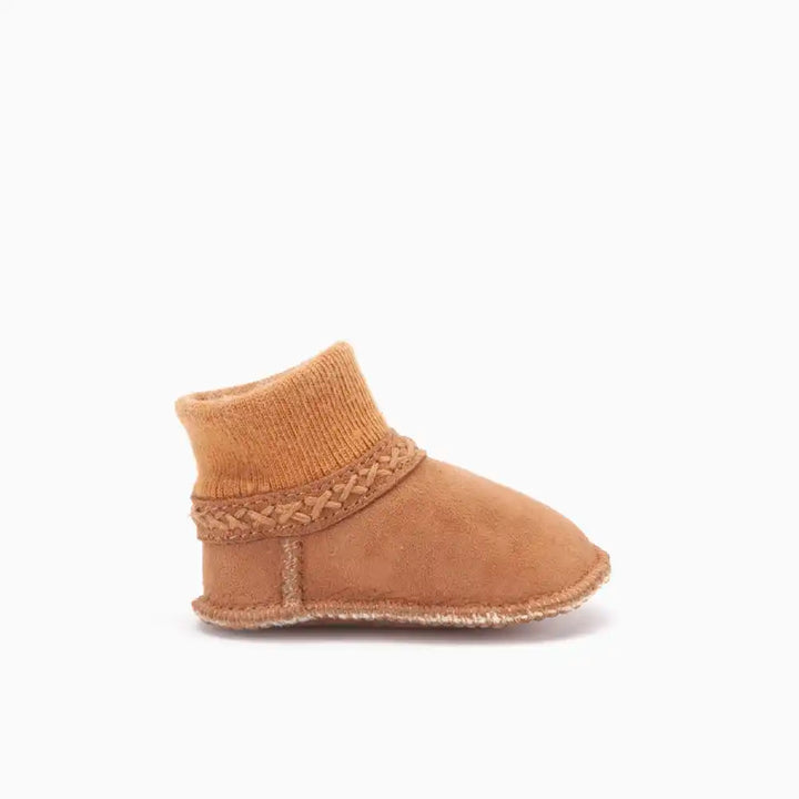 Benella mit sockenrand und gefüttertem rippensaum cognac thumbnail