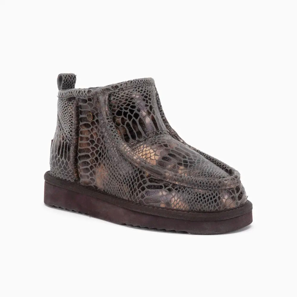 Barunga Damen Suède Boot Snake Choco 1