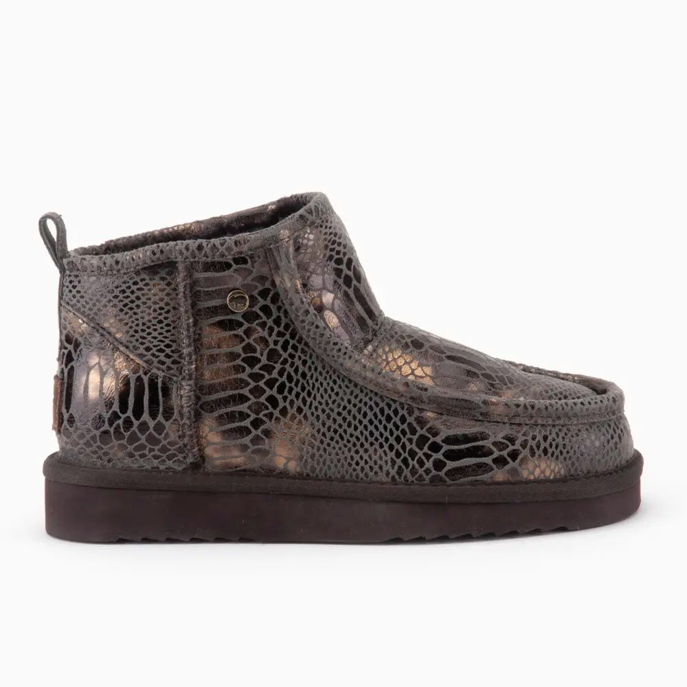 Barunga Damen Suède Boot Snake Choco