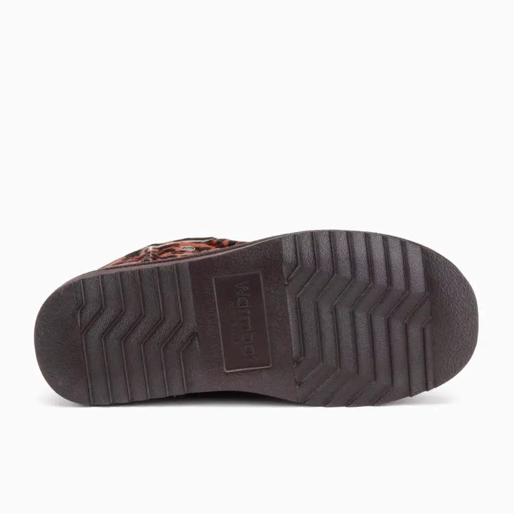 Barunga Damen Suède Boot Hairy Print Panther Cognac thumbnail 3