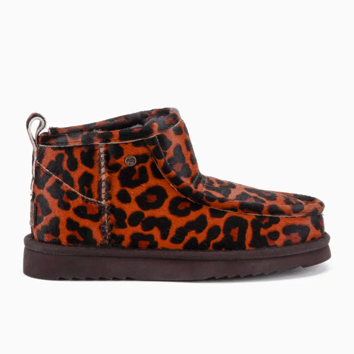 Barunga Damen Suède Boot Hairy Print Panther Cognac thumbnail