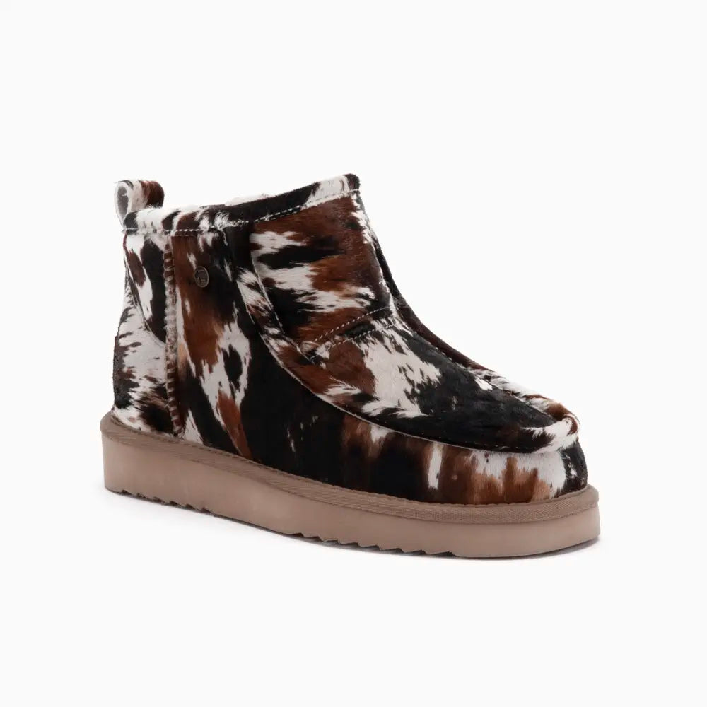 Barunga Damen Boot Print Hairy Cow Black 1