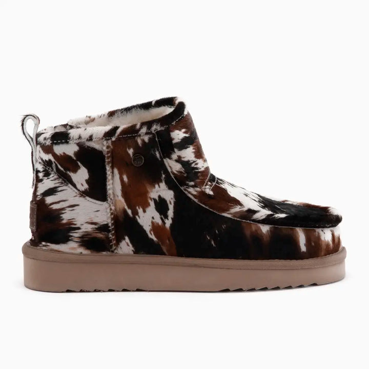 Barunga Damen Boot Print Hairy Cow Black thumbnail
