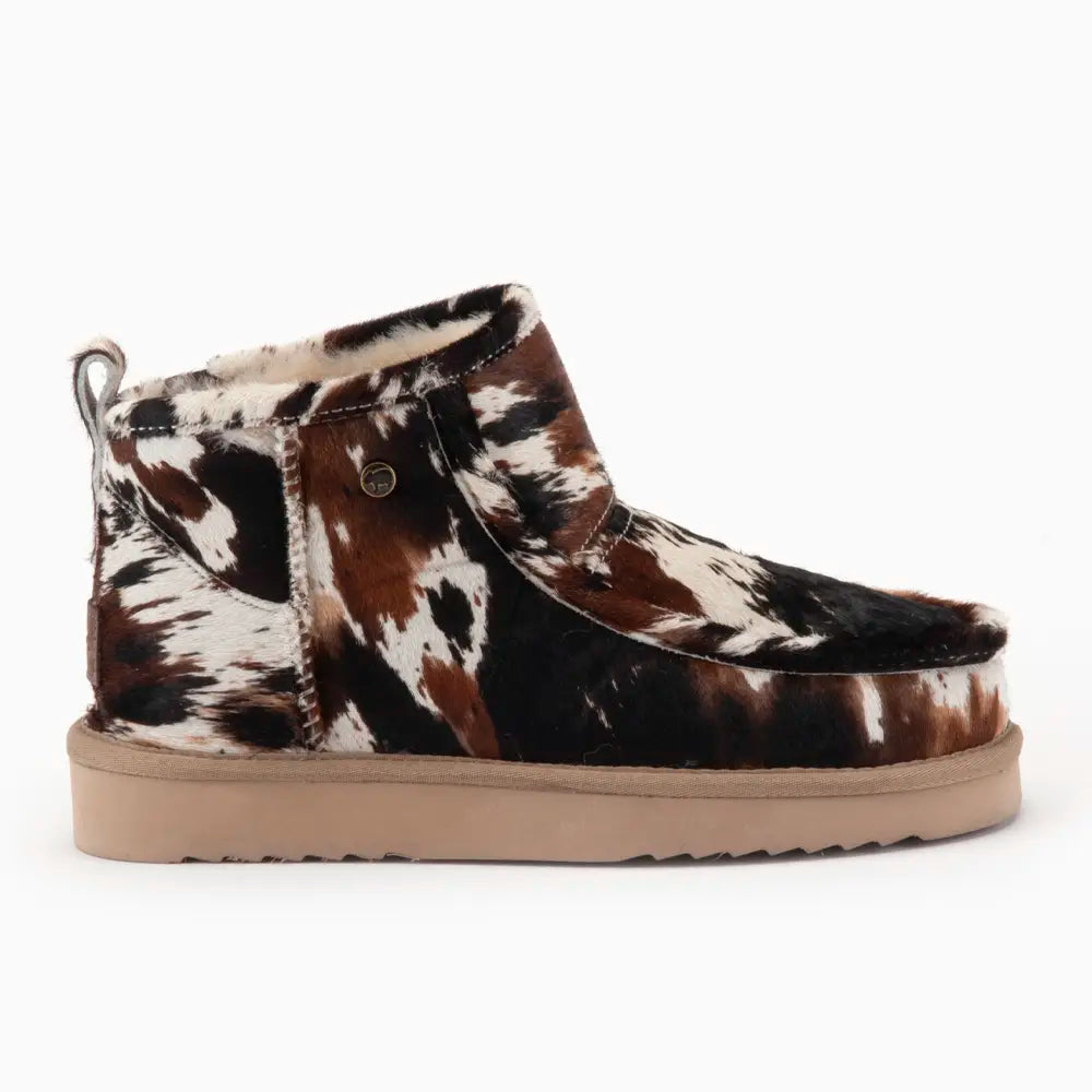 Barunga Damen Boot Print Hairy Cow Black