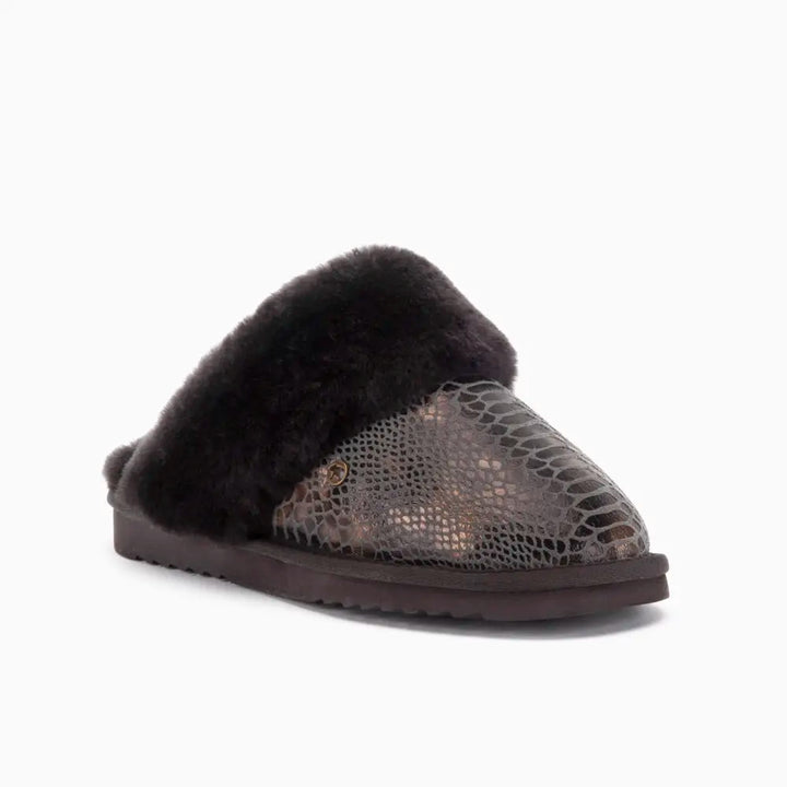 Collie Damen Suède Print Snake Choco thumbnail 2