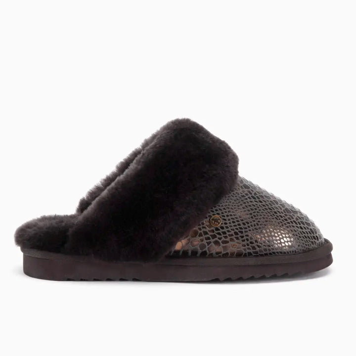 Collie Damen Suède Print Snake Choco thumbnail