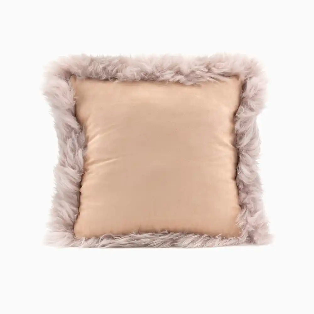 Kussen van merinowol taupe 45x45 1