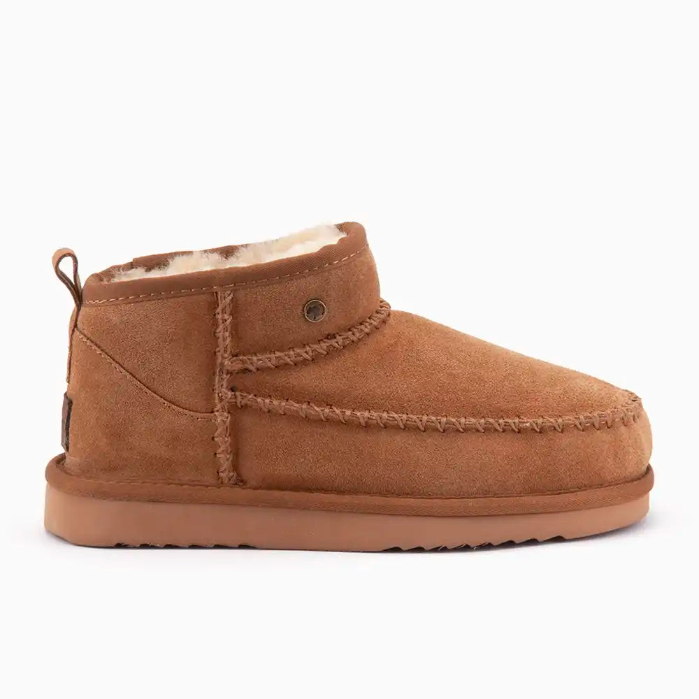 Durack dames suède stitch cognac 15