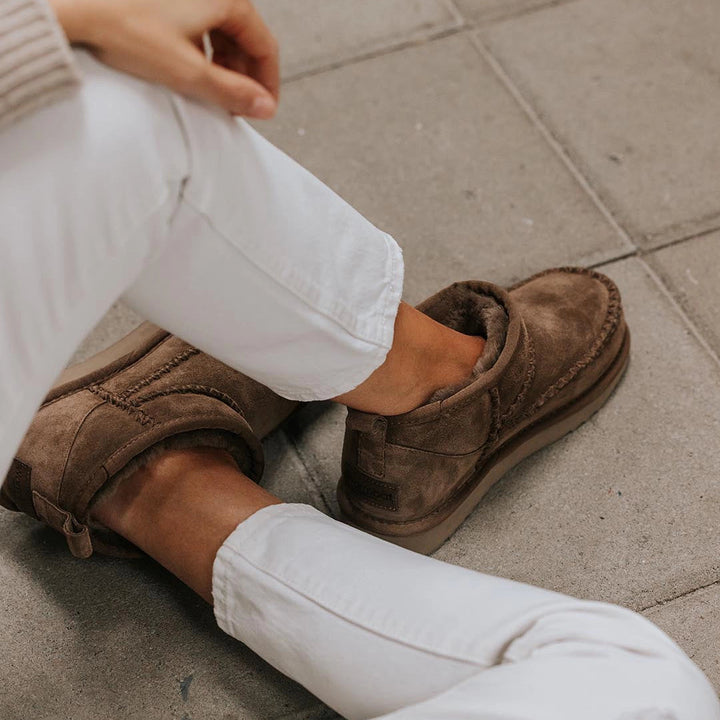 Durack dames suède stitch mud thumbnail 1