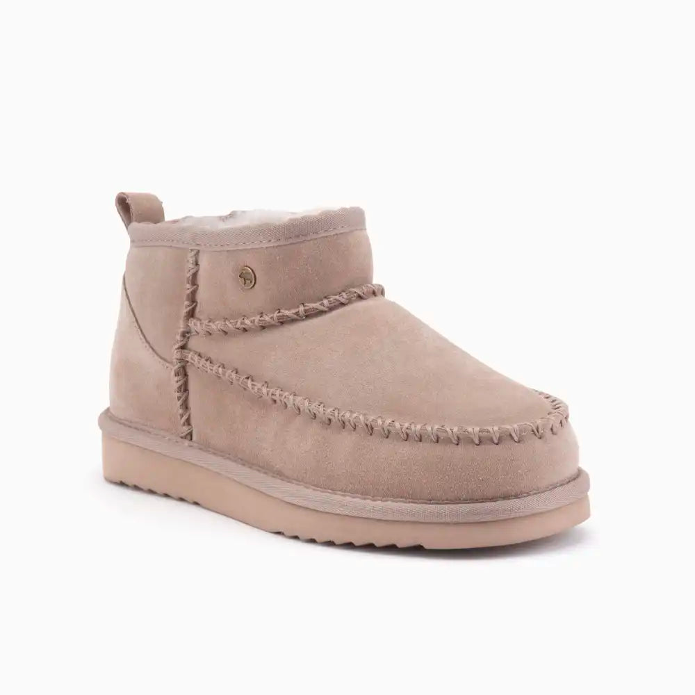 Durack dames suède stitch taupe 9