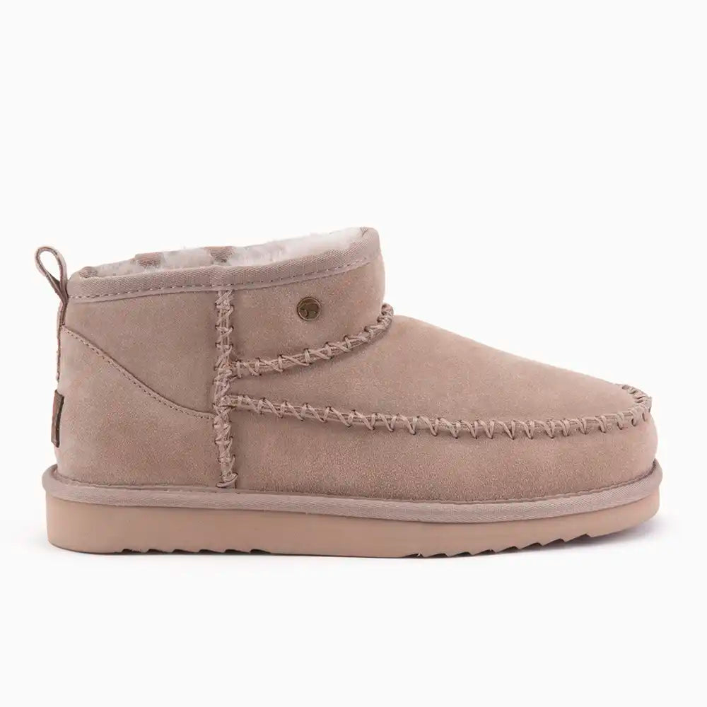 Durack dames suède stitch taupe 12