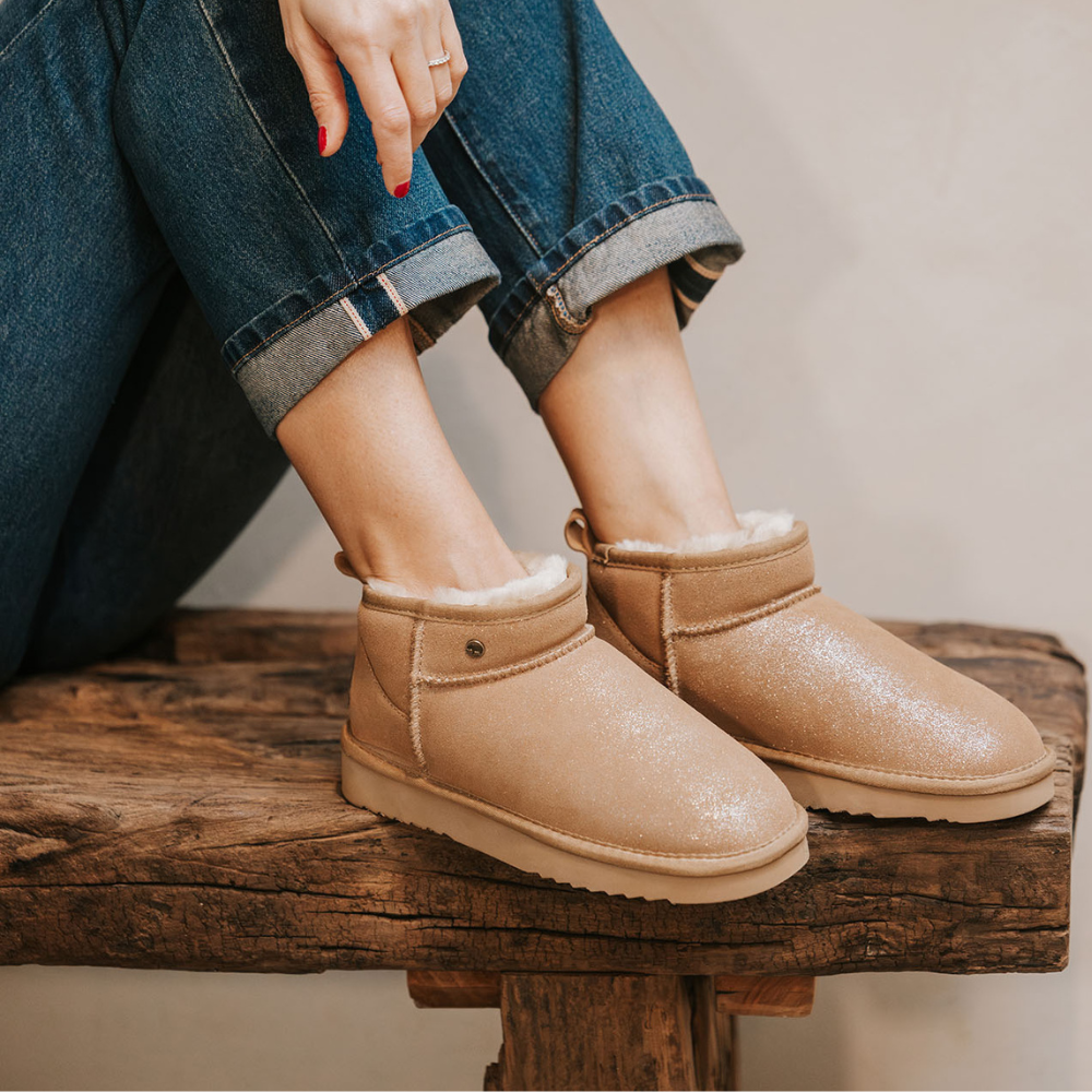 Durack Damen Suède Metalic Gold 1