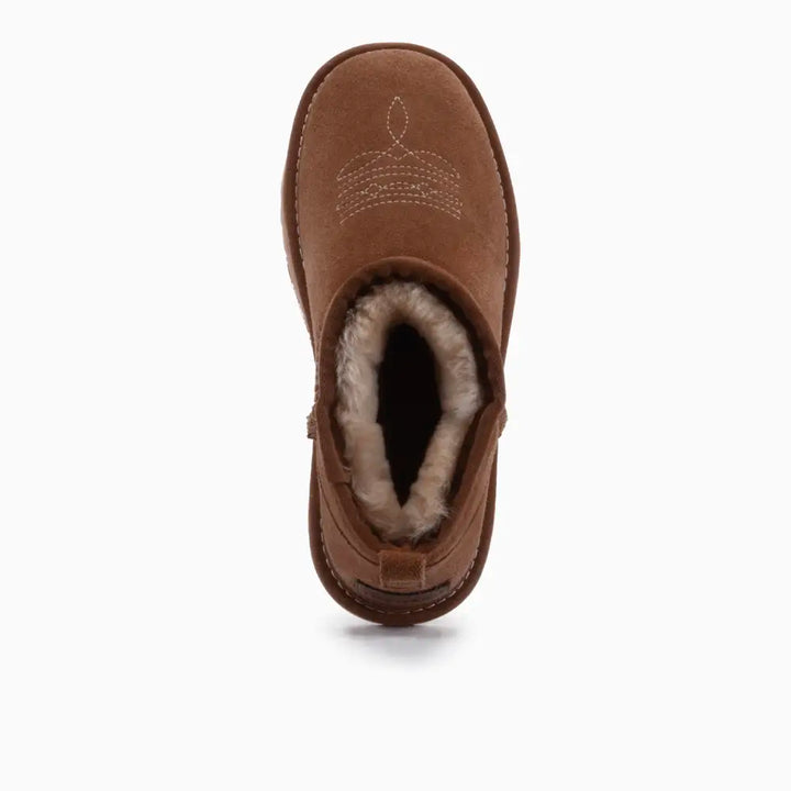 Durack Damen Suède Boot Western Cognac thumbnail 3
