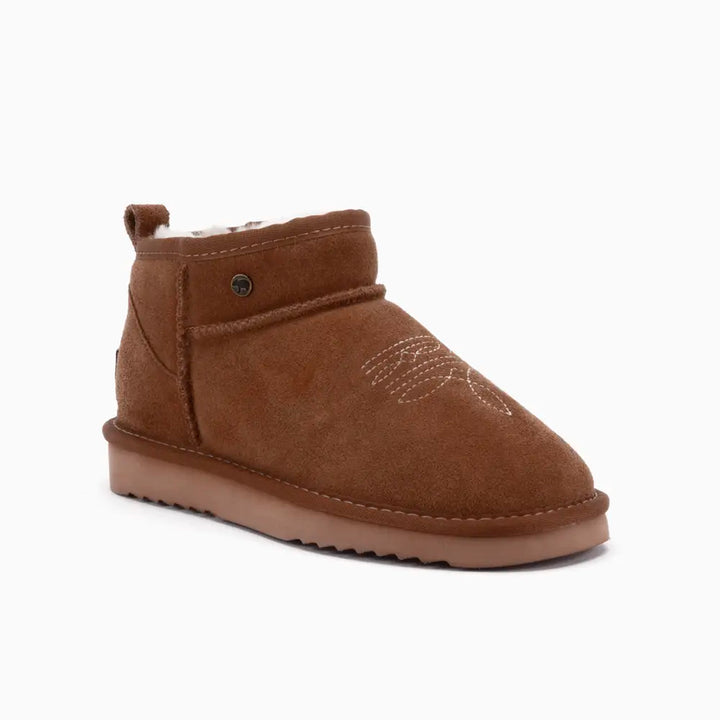 Durack Damen Suède Boot Western Cognac thumbnail 2
