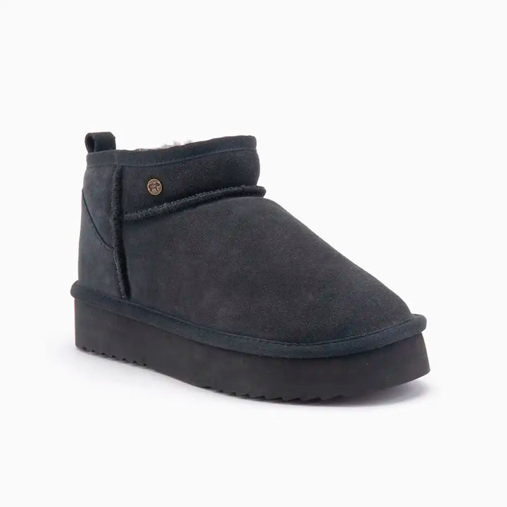 Durack dames suède plateau charcoal thumbnail 1