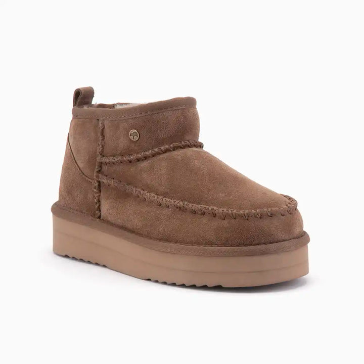 Durack dames suède stitch plateau mud thumbnail 1