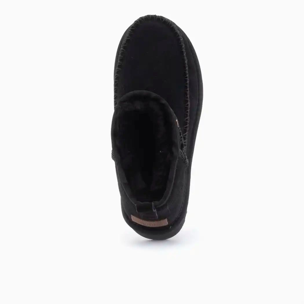 Durack dames suède stitch plateau black 2