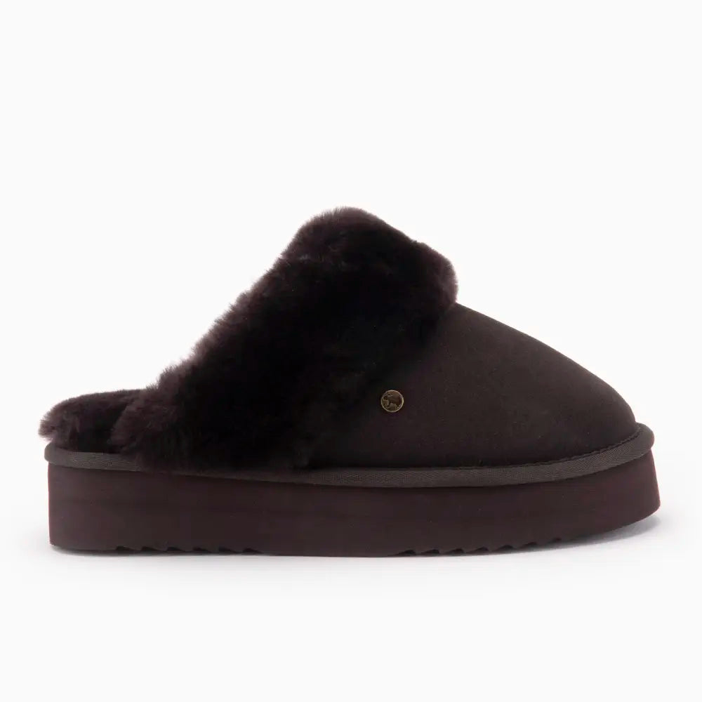 Flurry Dames Suède Plateau Choco