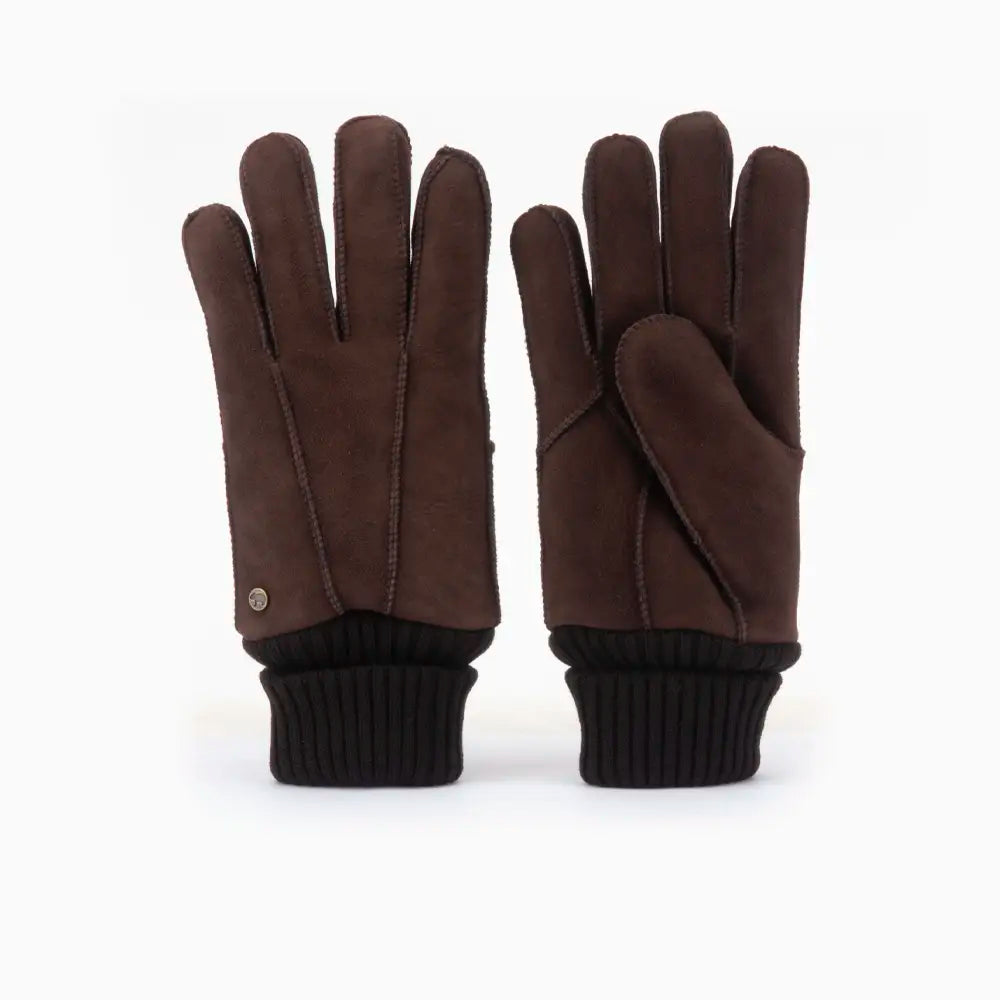 Handschuhe Herren Lammy Patchwork Choco