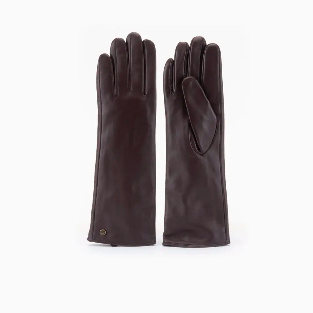 Handschuhe Lang Damen Leather Choco