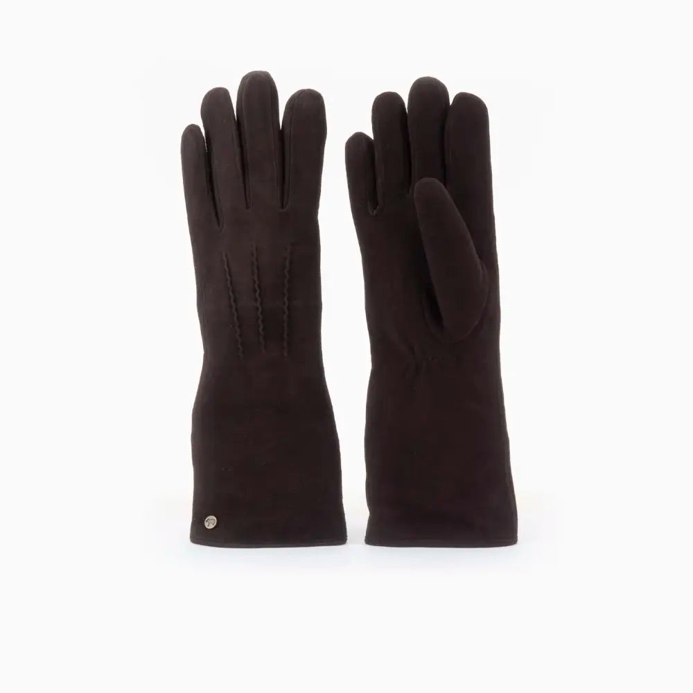 Handschuhe Lang Damen Goat Suède Black