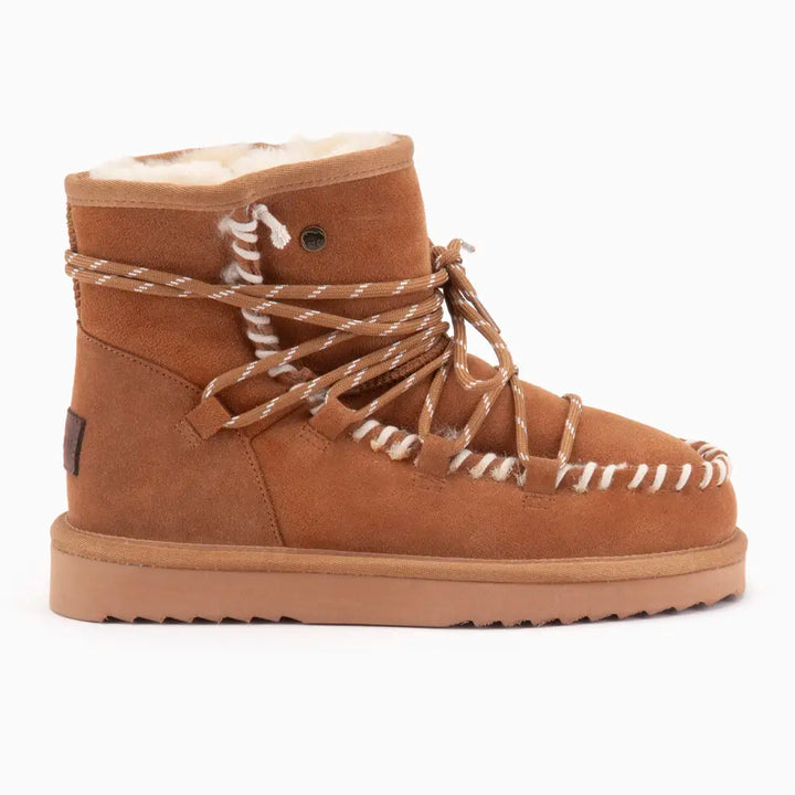 Kalbarri Damen Suède Lace Boot Cognac thumbnail