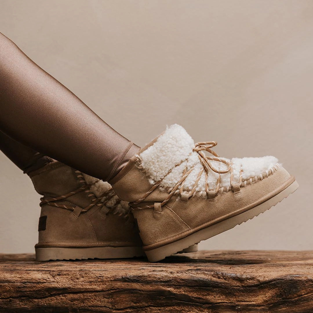 Kalbarri suède lace curley wool ecru 1