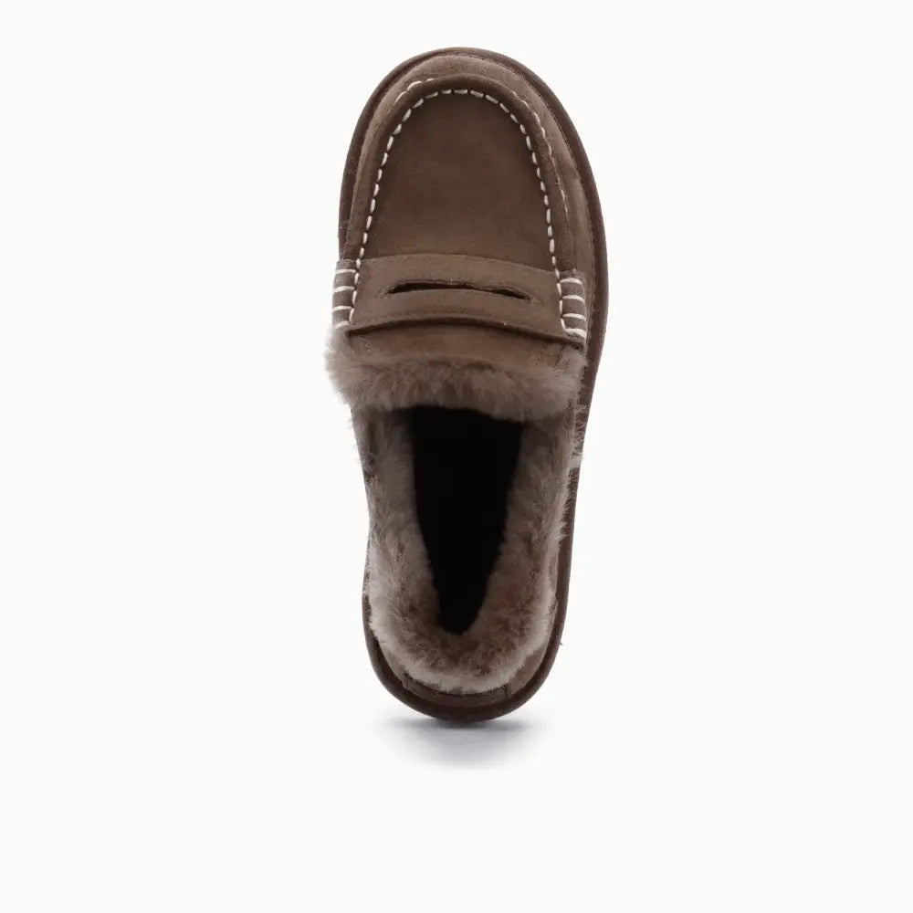 Mildura Dames Suède Loafer Mud Choco 2