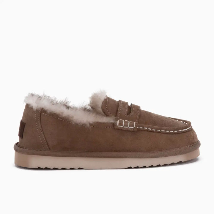 Mildura Dames Suède Loafer Tw Mud Sand thumbnail