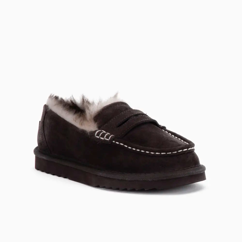 Mildura Dames Suède Loafer Tw Choco 1