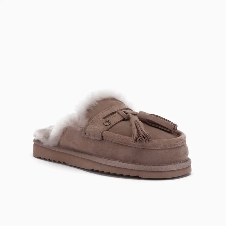 Temora Damen Suède Tassels Taupe thumbnail 2