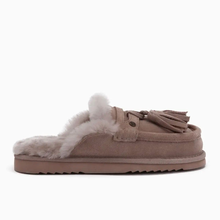 Temora Damen Suède Tassels Taupe thumbnail