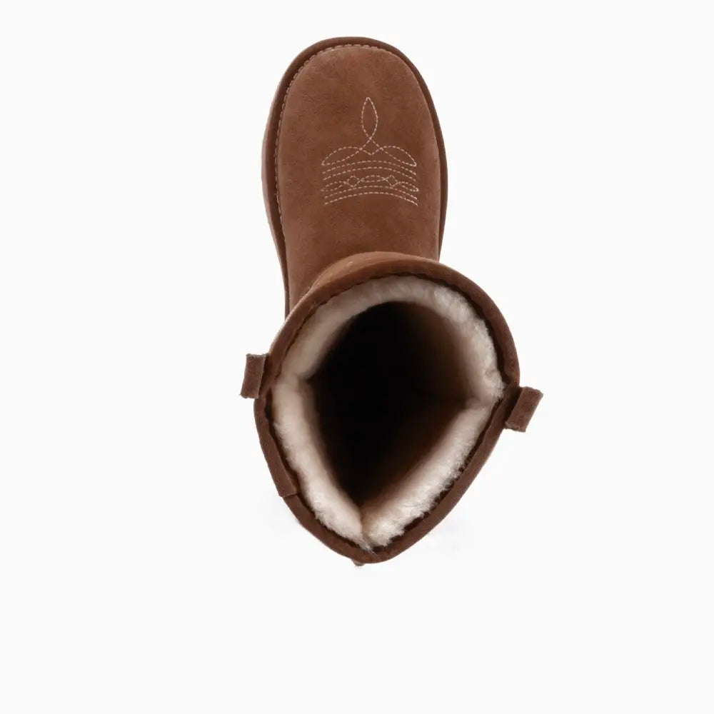 Tamala Damen Suède Boot Western Cognac 3