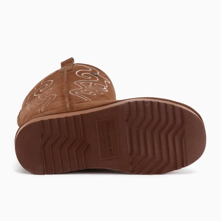 Tamala Damen Suède Boot Western Cognac thumbnail 4