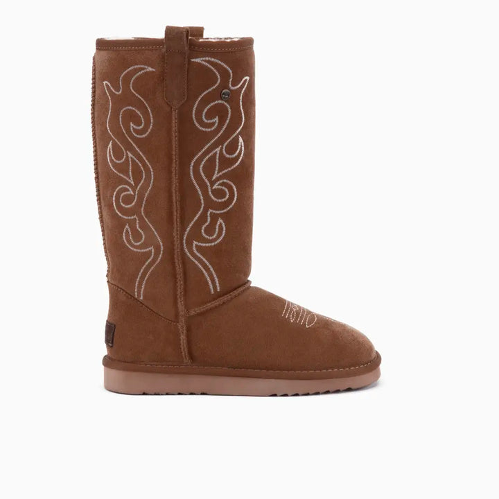 Tamala Damen Suède Boot Western Cognac thumbnail