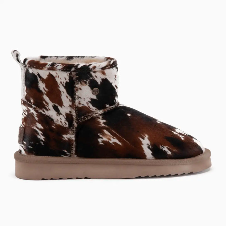 Wallaby Damen Suède Boot Print Hairy Cow Black thumbnail