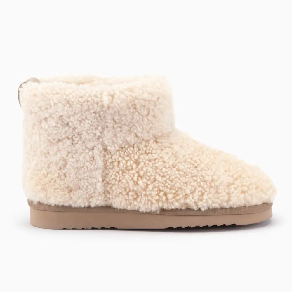 Wallaby Dames Boot Curly Wool Ecru