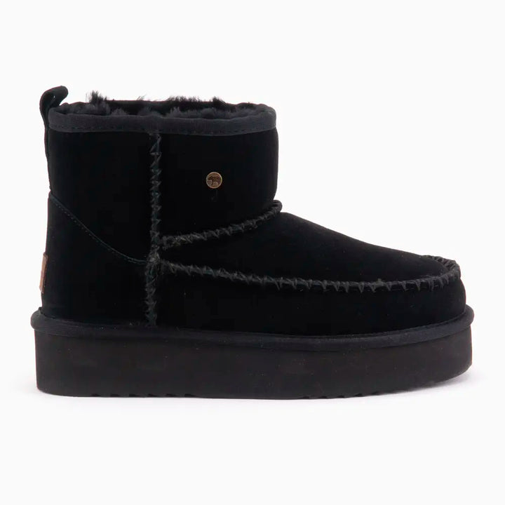 Wallaby Damen Suède Boot Stitch Plateau Black thumbnail