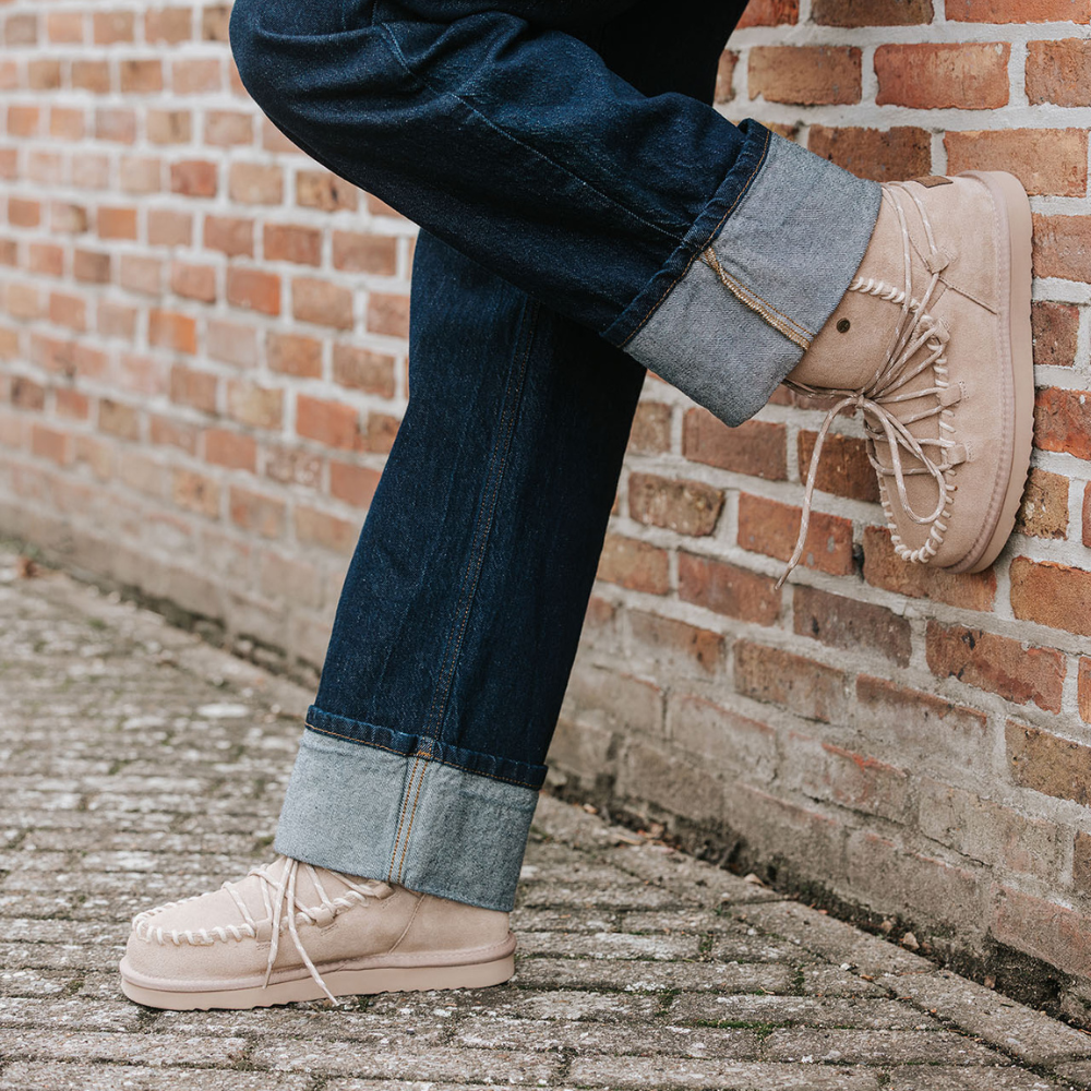 Waturra Damen Suède Lace Boot Taupe 1
