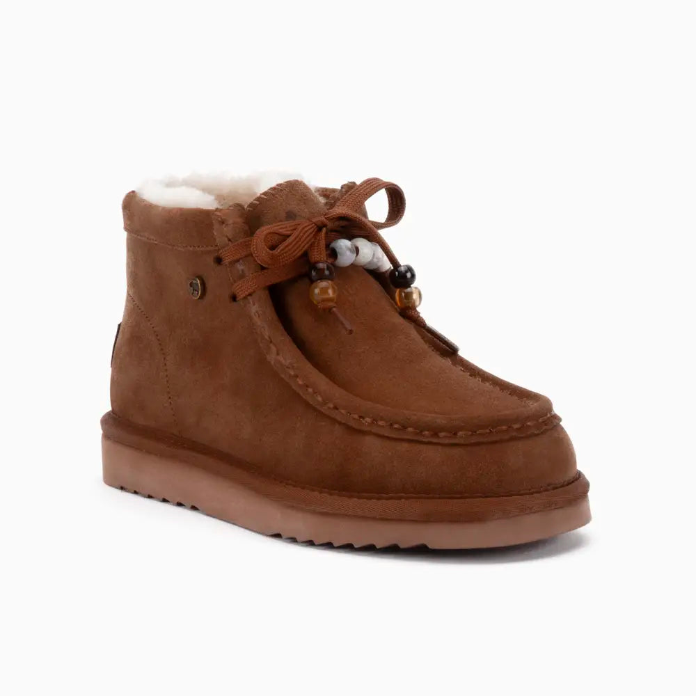 Yeppoon Damen Suède Boot Beads Cognac 1