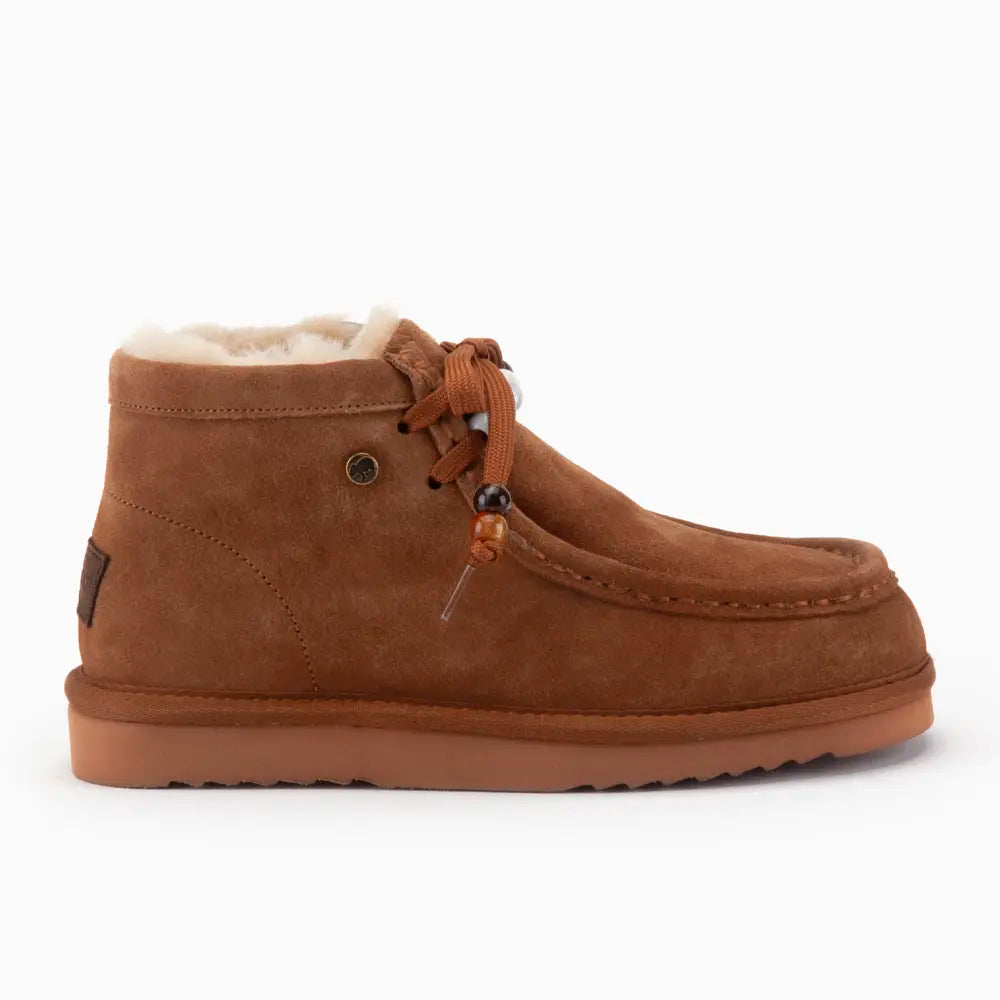 Yeppoon Damen Suède Boot Beads Cognac