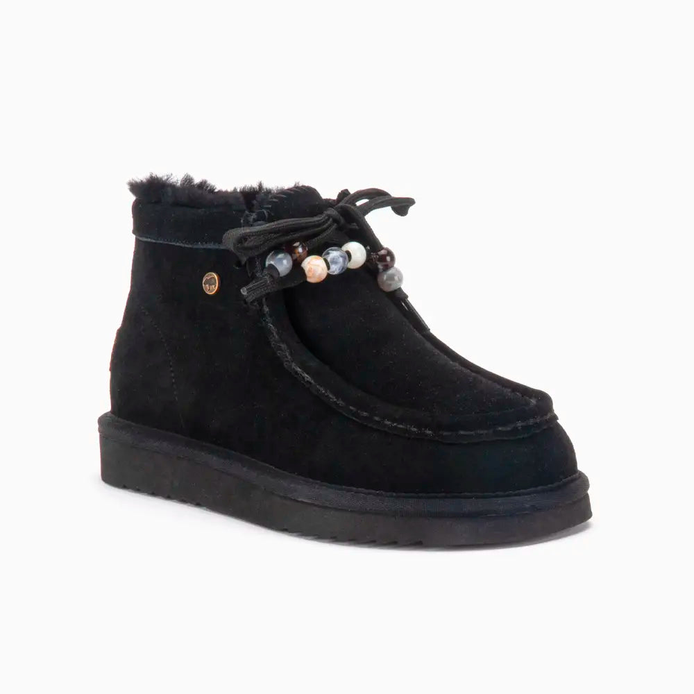 Yeppoon Damen Suède Boot Beads Black 1