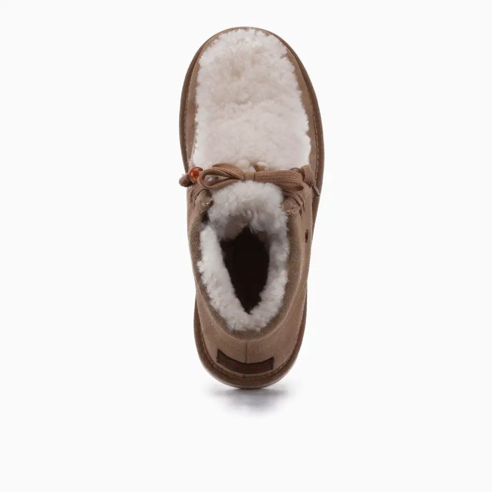 Yeppoon Damen Suède Boot Curley Wool Ecru 2