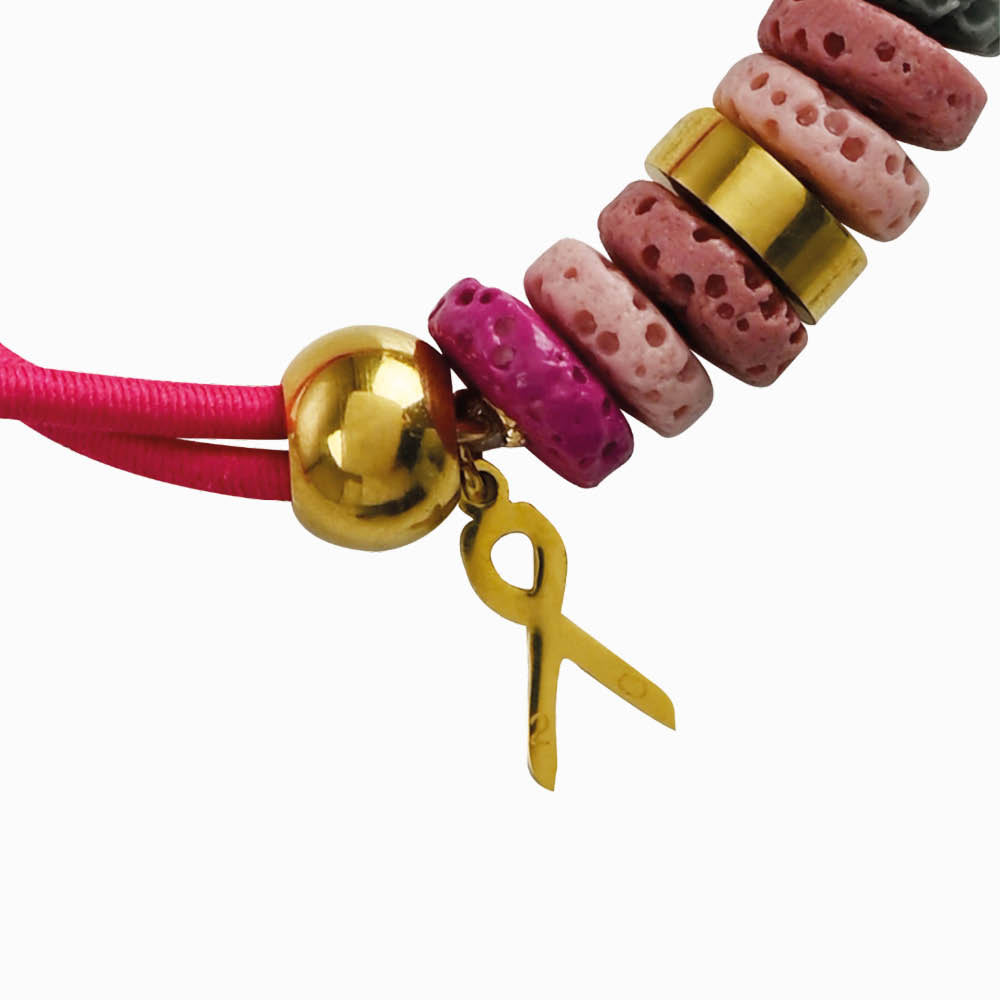 Pink Ribbon armband 2