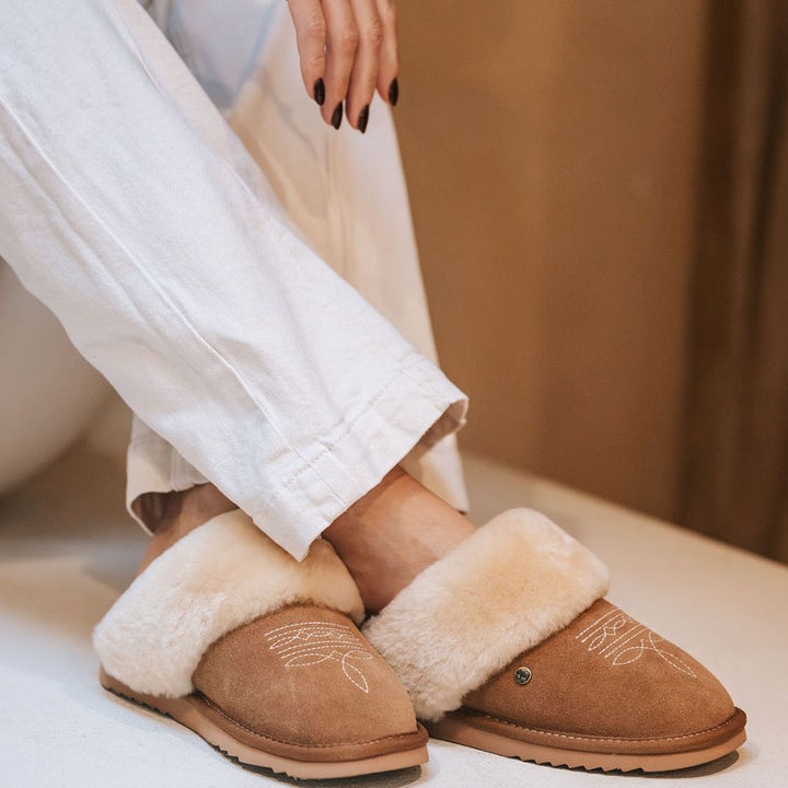 Junee Damen Suède Western Cognac thumbnail 1