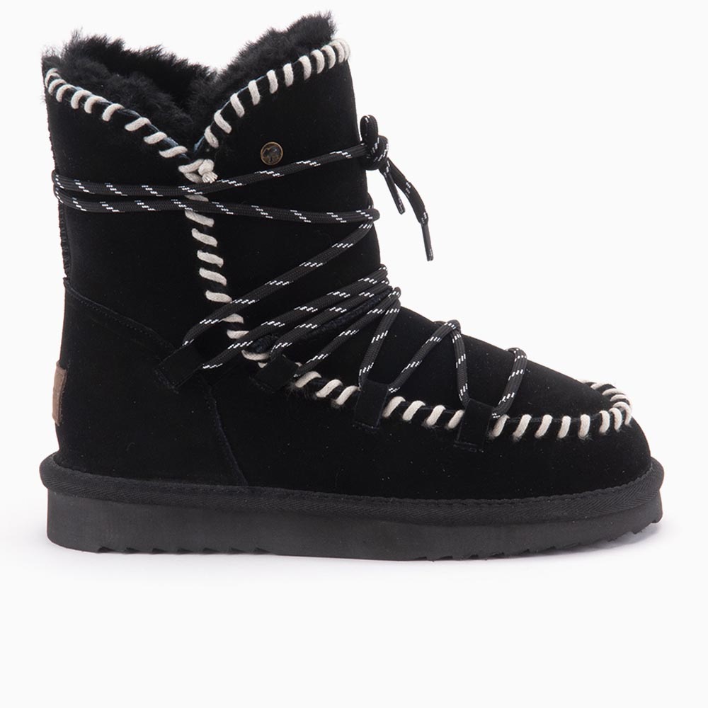 Waturra Women Suede lace boot Black Damen Warmbat online kaufen warmbat