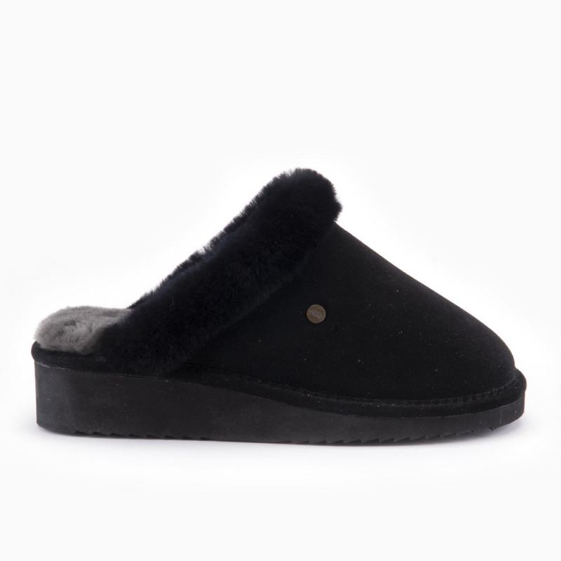 Warmbat Alice damen suède Black/Black