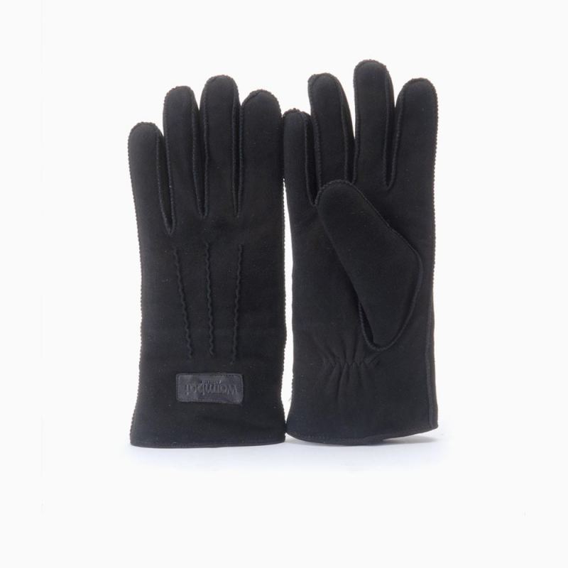 Gloves Women Goat Suede Black