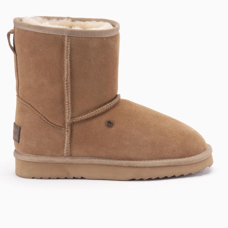 Warmbat Kangaroo damen suède boot camel